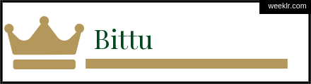 Royals Crown -Bittu- Name Logo Photo