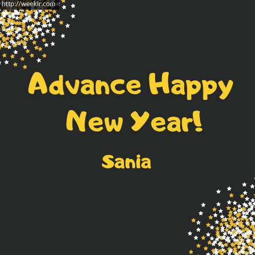-Sania- Advance Happy New Year to You Greeting Image