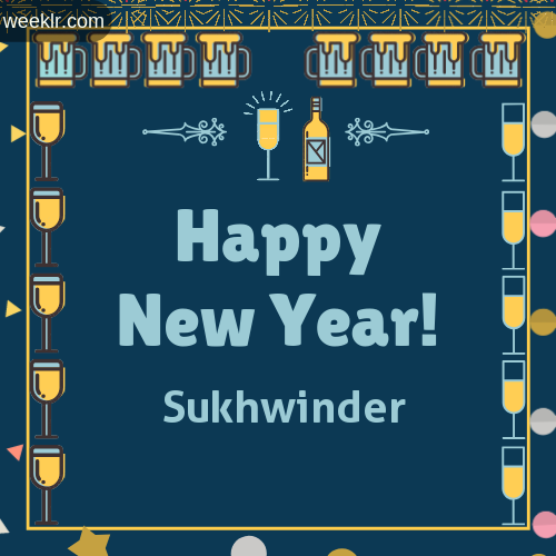 -Sukhwinder- Name On Happy New Year Images