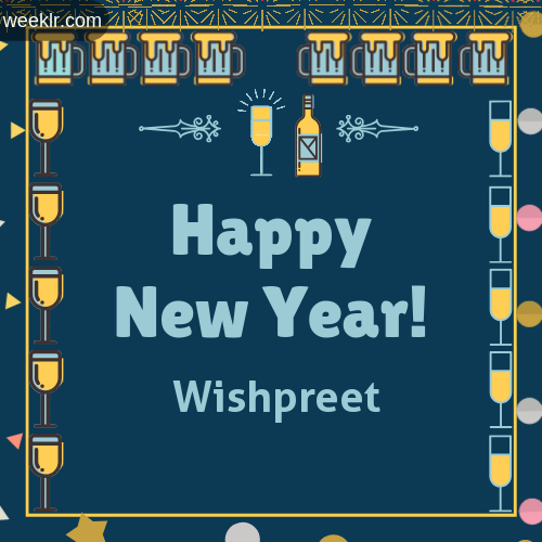 -Wishpreet- Name On Happy New Year Images