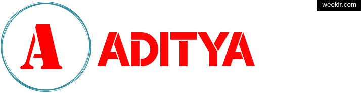 Write -Aditya- name on logo photo