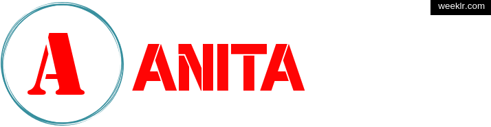 Write -Anita- name on logo photo
