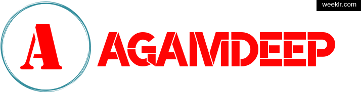 Write -Agamdeep- name on logo photo