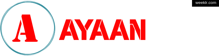 Write Ayaan name on logo photo