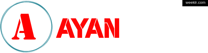 Write Ayan name on logo photo