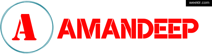 Write -Amandeep- name on logo photo