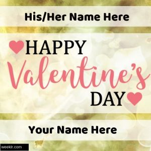Write Your Name and Lover Name on Happy Valentine Day  Images