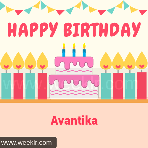 Candle Cake Happy Birthday  Avantika Image