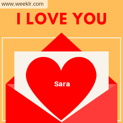 Sara I Love You Love Letter photo