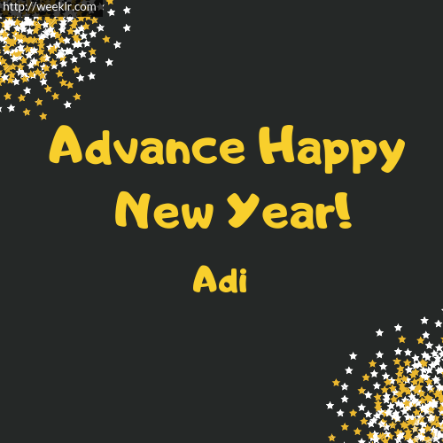 -Adi- Advance Happy New Year to You Greeting Image