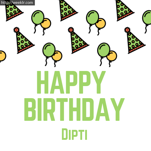 Download Happy birthday -Dipti- with Cap Balloons image