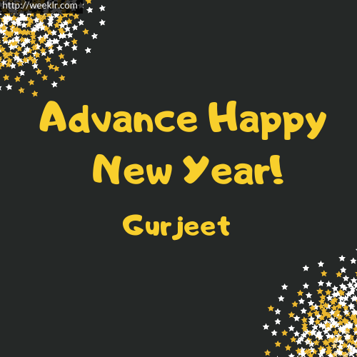 -Gurjeet- Advance Happy New Year to You Greeting Image
