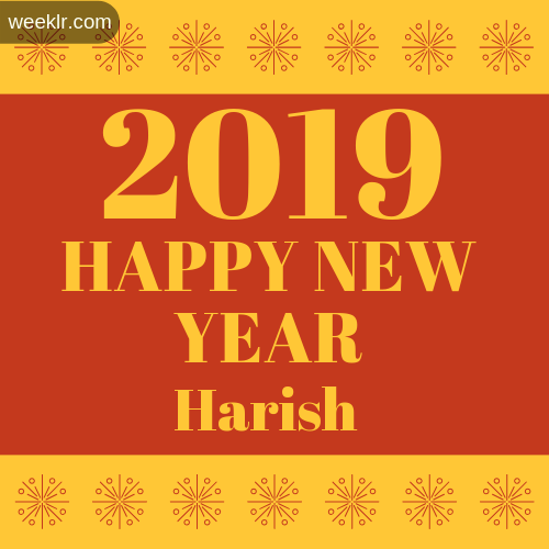 Harish 2019 Happy New Year image photo