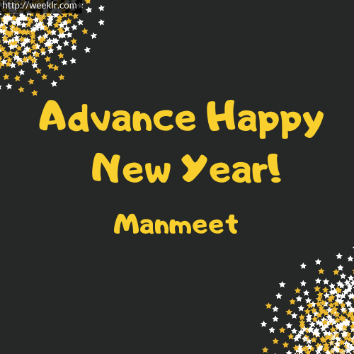 -Manmeet- Advance Happy New Year to You Greeting Image