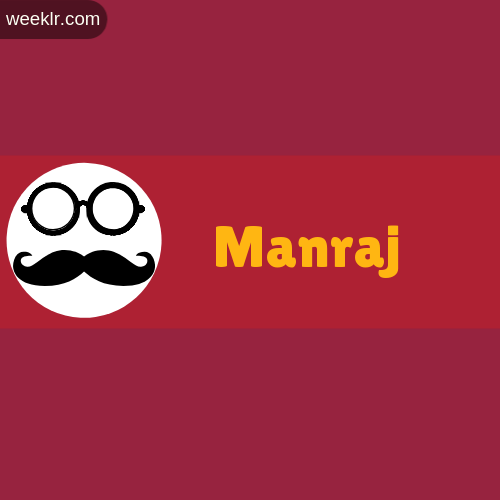 Moustache Men Boys Manraj Name Logo images