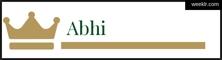 Royals Crown Abhi Name Logo Photo