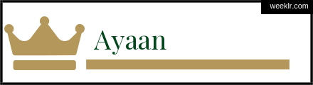 Royals Crown Ayaan Name Logo Photo