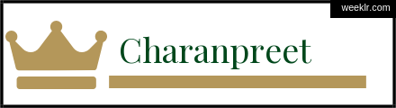 Royals Crown -Charanpreet- Name Logo Photo