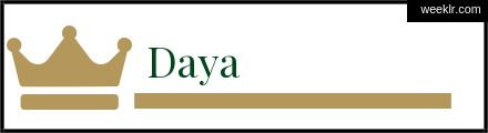 Royals Crown -Daya- Name Logo Photo