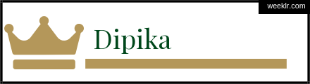 Royals Crown Dipika Name Logo Photo