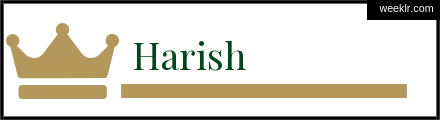 Royals Crown Harish Name Logo Photo