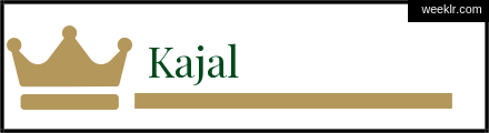 Royals Crown -Kajal- Name Logo Photo