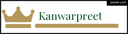 Royals Crown -Kanwarpreet- Name Logo Photo