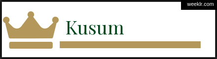 Royals Crown -Kusum- Name Logo Photo