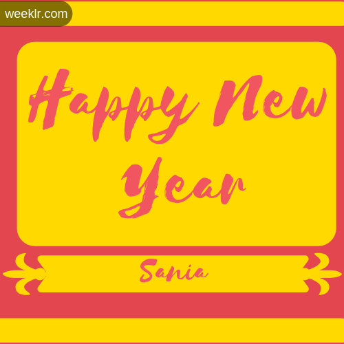 -Sania- Name New Year Wallpaper Photo