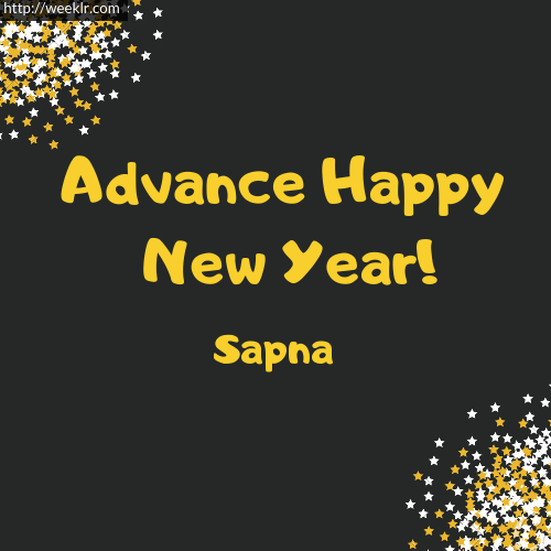 -Sapna- Advance Happy New Year to You Greeting Image