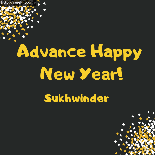 -Sukhwinder- Advance Happy New Year to You Greeting Image