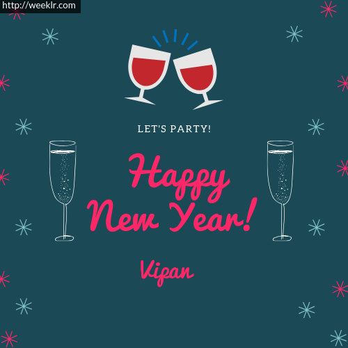 -Vipan- Happy New Year Name Greeting Photo
