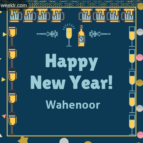 -Wahenoor- Name On Happy New Year Images