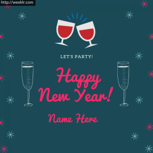 write name on Happy New Year Name Photo Card