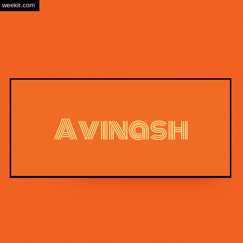 Avinash Name Logo Photo - Orange Background Name Logo DP