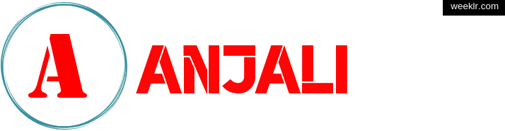 Write Anjali name on logo photo