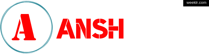 Write Ansh name on logo photo