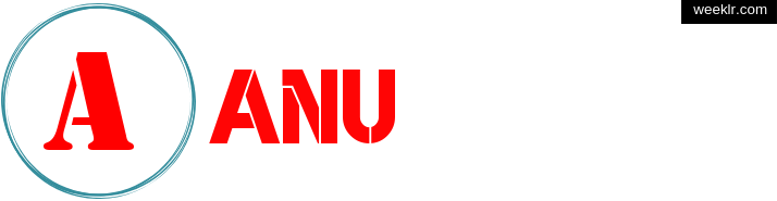 Write Anu name on logo photo