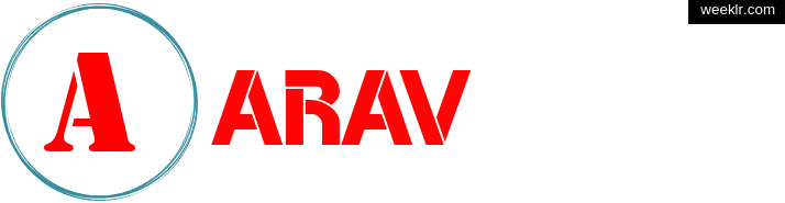 Write -Arav- name on logo photo