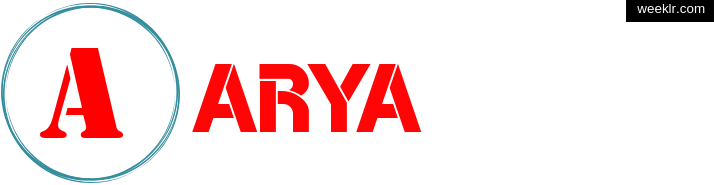 Write Arya name on logo photo