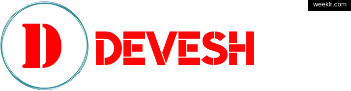 Write -Devesh- name on logo photo