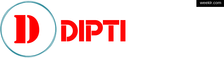 Write -Dipti- name on logo photo