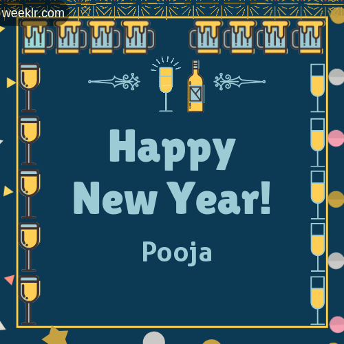 -Pooja- Name On Happy New Year Images