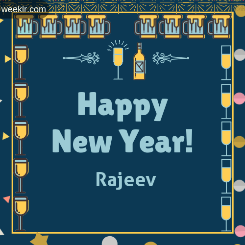 -Rajeev- Name On Happy New Year Images