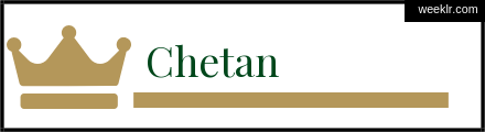 Royals Crown -Chetan- Name Logo Photo