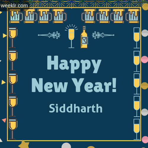 -Siddharth- Name On Happy New Year Images