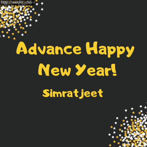-Simratjeet- Advance Happy New Year to You Greeting Image