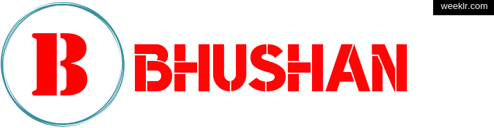 Write Bhushan name on logo photo