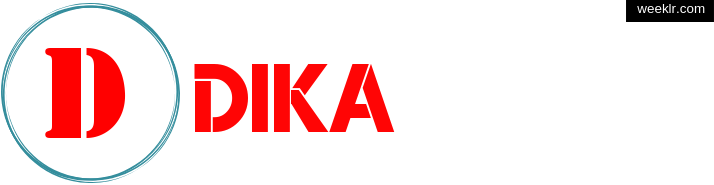 Write -Dika- name on logo photo