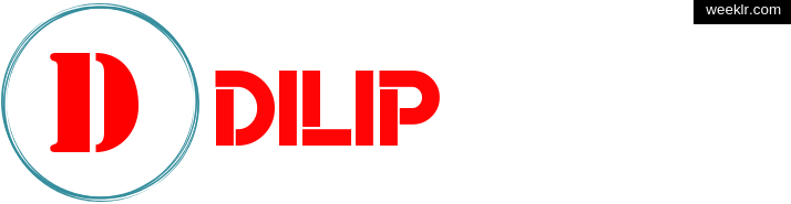 Write -Dilip- name on logo photo